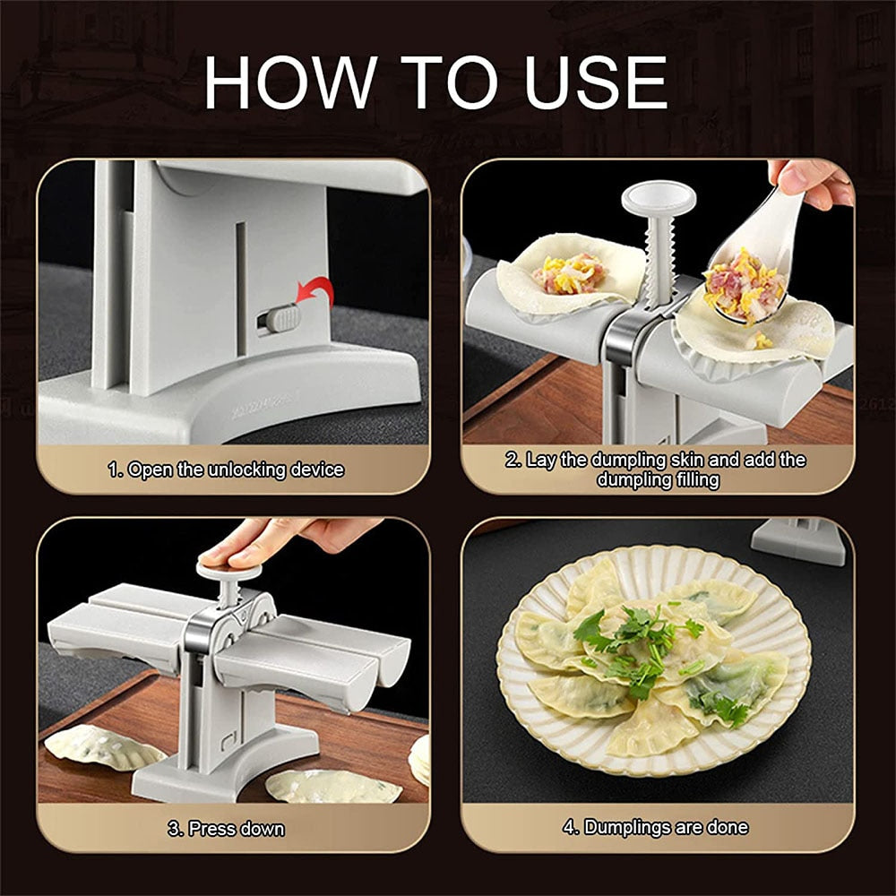 Household Double Head Automatic Dumpling Maker Mold